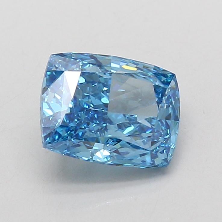2.03 Ct. Fancy Vivid Blue Cushion Lab Grown Diamond