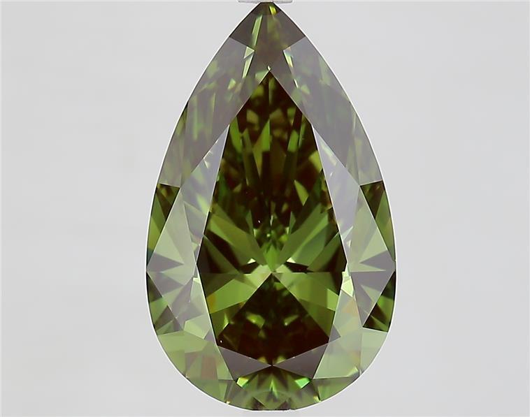 5.04 Ct. Fancy Deep  Green Pear Lab Grown Diamond