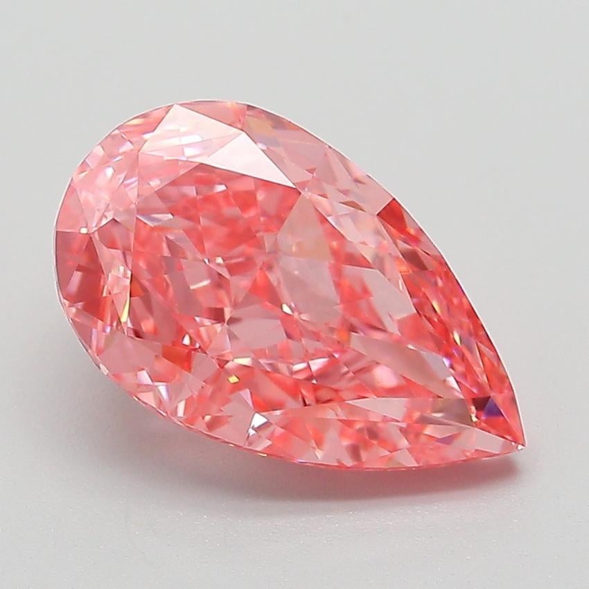 3.08 Ct. Fancy Vivid Pink Pear Lab Grown Diamond