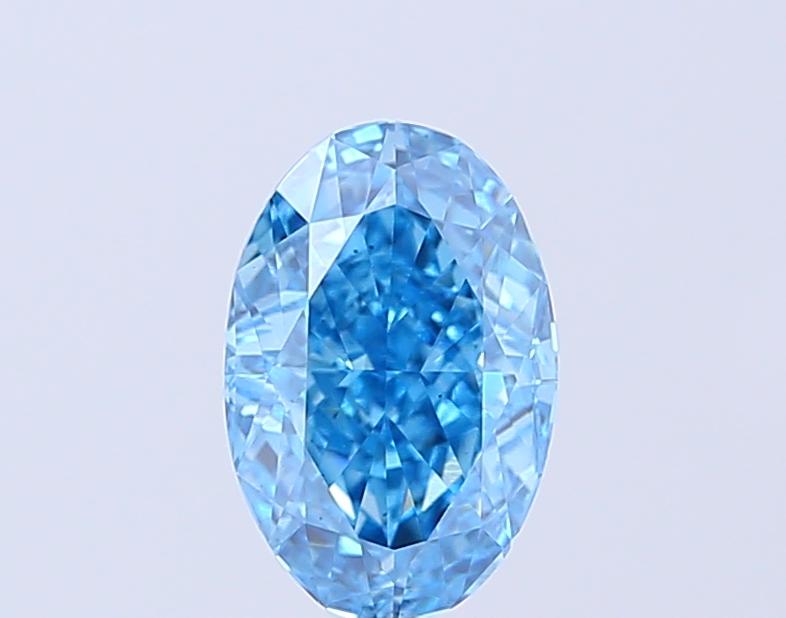 1.55 Ct. Fancy Vivid  Blue Oval Lab Grown Diamond