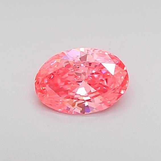 0.29 Ct. Fancy Vivid Pink Oval Lab Grown Diamond