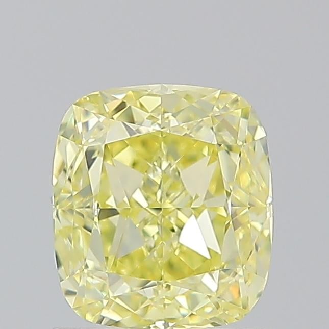 1.40 Ct. Fancy Intense  Yellow Cushion Diamond