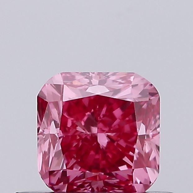 0.51 Ct. Fancy Vivid Pink Cushion Lab Grown Diamond