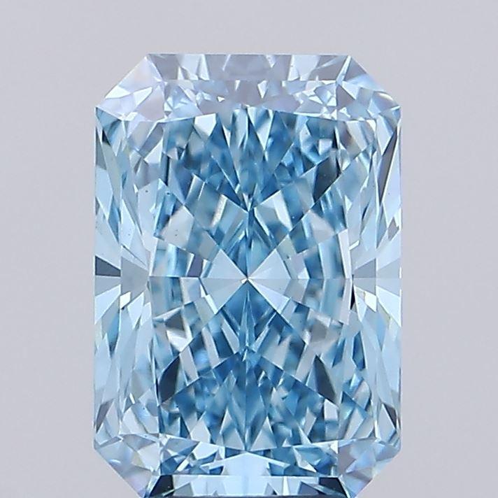 3.06 Ct. Fancy Vivid Blue Radiant Lab Grown Diamond