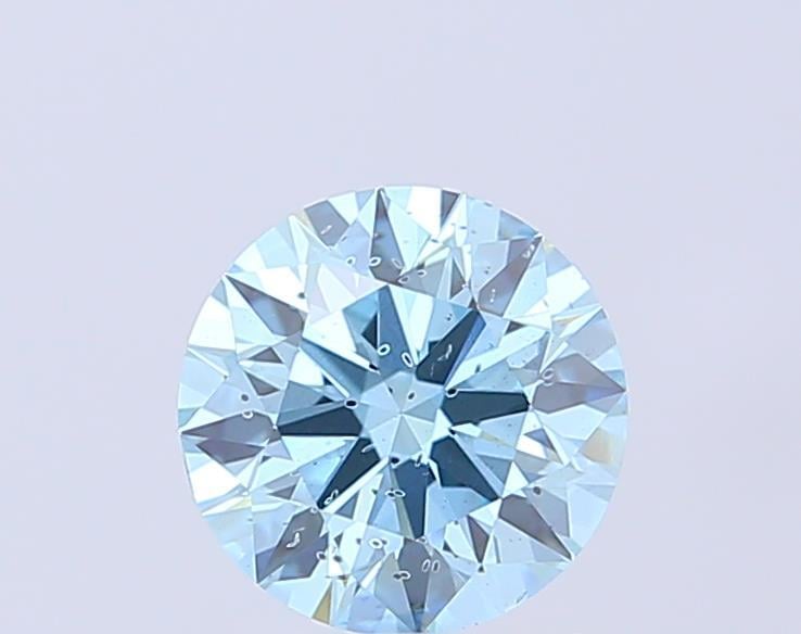 1.51 Ct. Fancy Vivid Blue Round Lab Grown Diamond