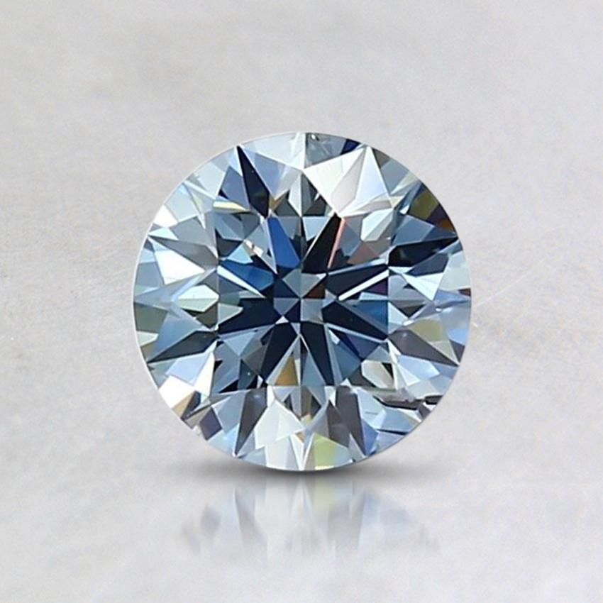 0.71 Ct. Fancy Blue Round Lab Created Diamond