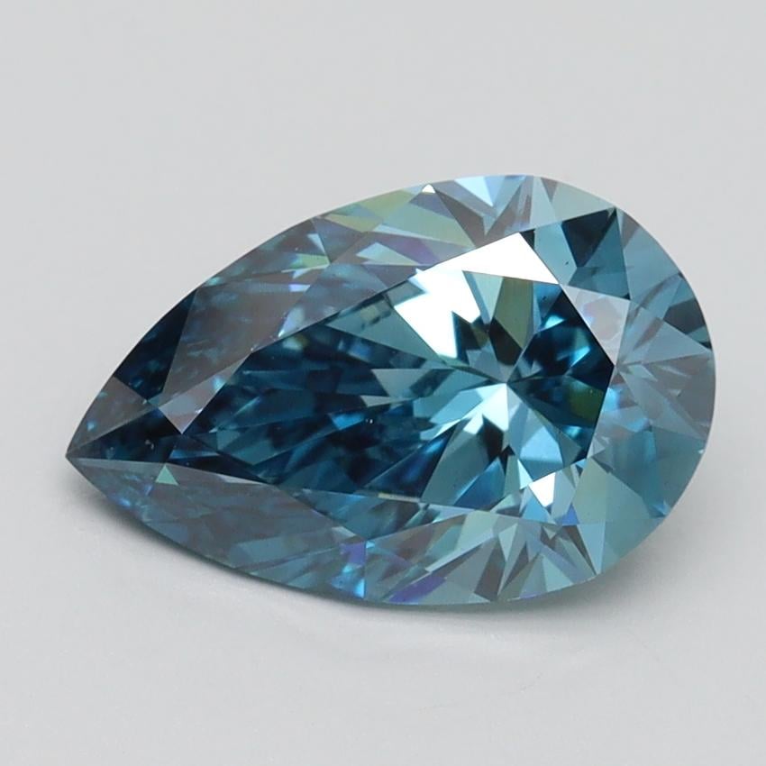 2.00 Ct. Fancy Vivid Blue Pear Lab Grown Diamond