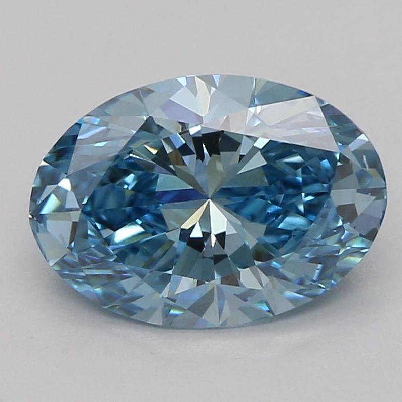 1.05 Ct. Fancy Vivid Blue Oval Lab Grown Diamond