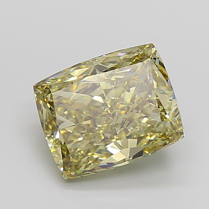 5.6 Ct. Fancy Intense Greyish Yellow Cushion Lab Grown Diamond
