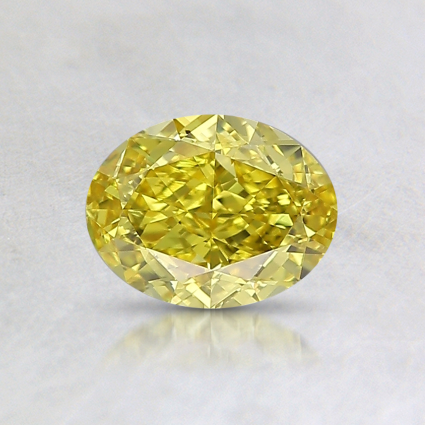 0.71 Ct. Fancy Vivid Yellow Oval Diamond