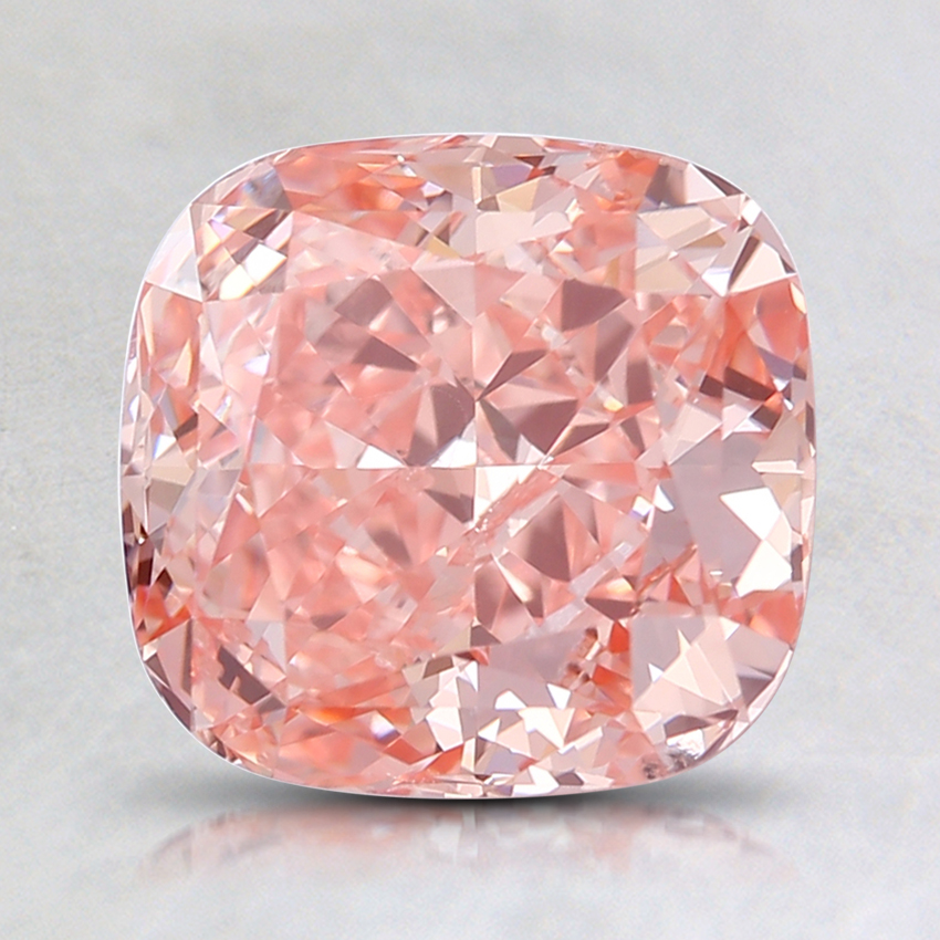 2.01 Ct. Fancy Intense Orangy Pink Cushion Lab Grown Diamond
