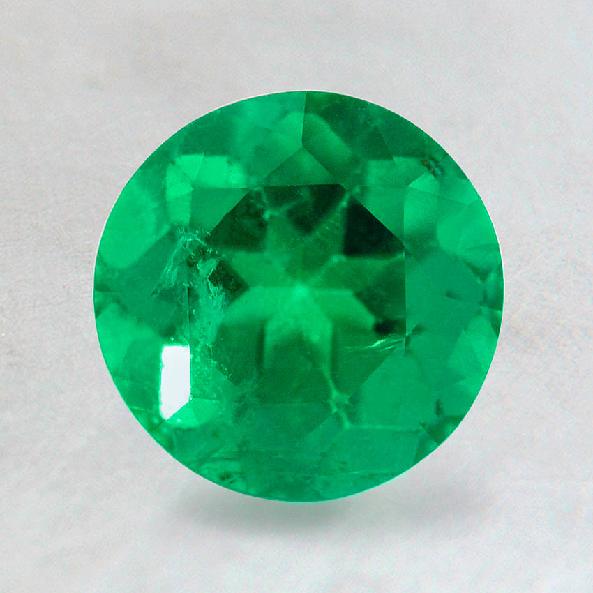 7mm Premium Intense Green Round Emerald