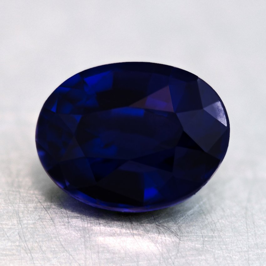 7.5x6mm Super Premium Blue Oval Sapphire