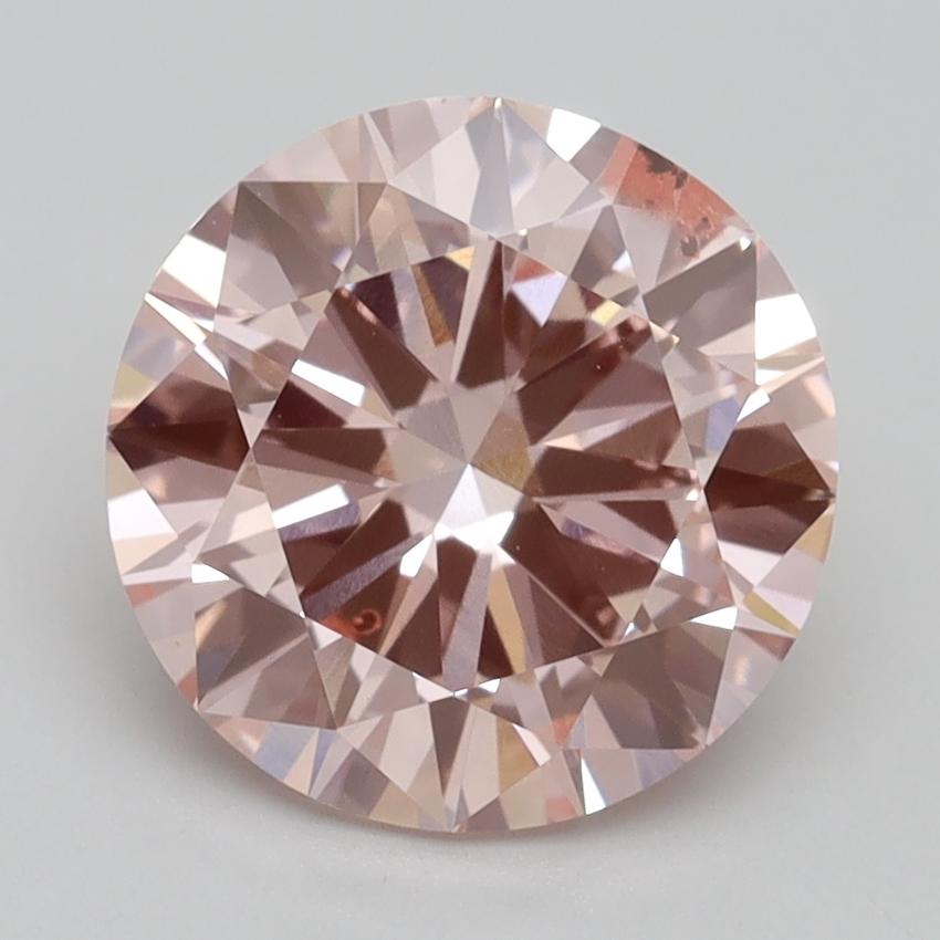 3.01 Ct. Fancy Vivid Pink Round Lab Grown Diamond