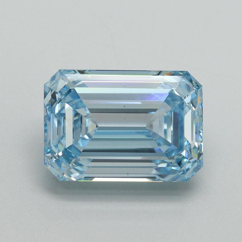 5.24 Ct. Fancy Intense Blue Emerald Lab Grown Diamond