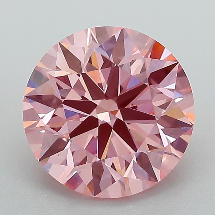 2.36 Ct. Fancy Vivid Pink Round Lab Grown Diamond