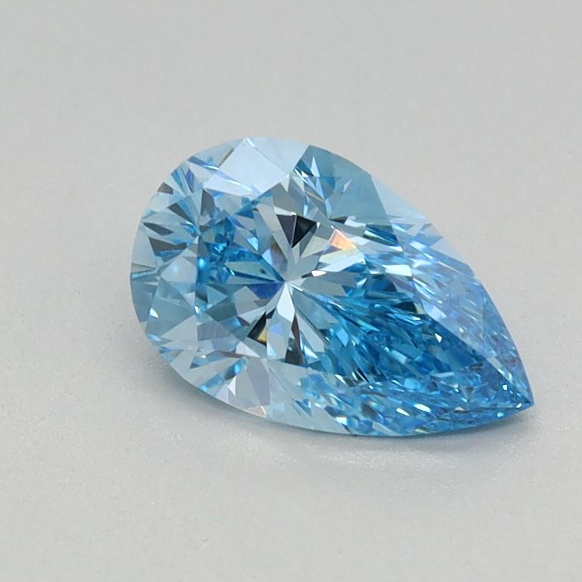 0.62 Ct. Fancy Vivid Blue Pear Lab Grown Diamond