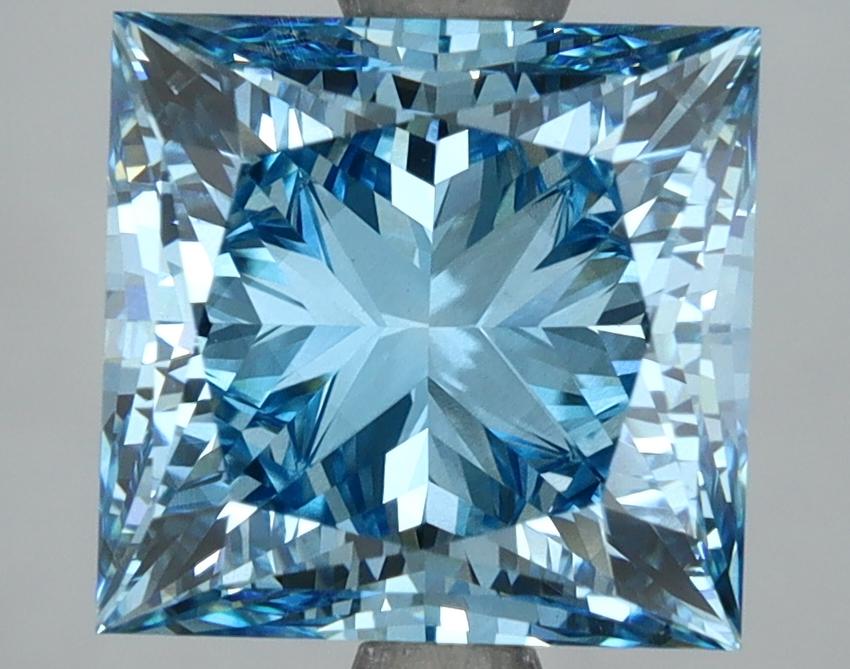 4.50 Ct. Fancy Vivid Blue Princess Lab Grown Diamond