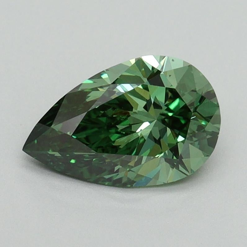 1.01 Ct. Fancy Vivid Green Pear Lab Grown Diamond