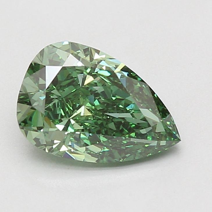 2.08 Ct. Fancy Vivid Green Pear Lab Grown Diamond