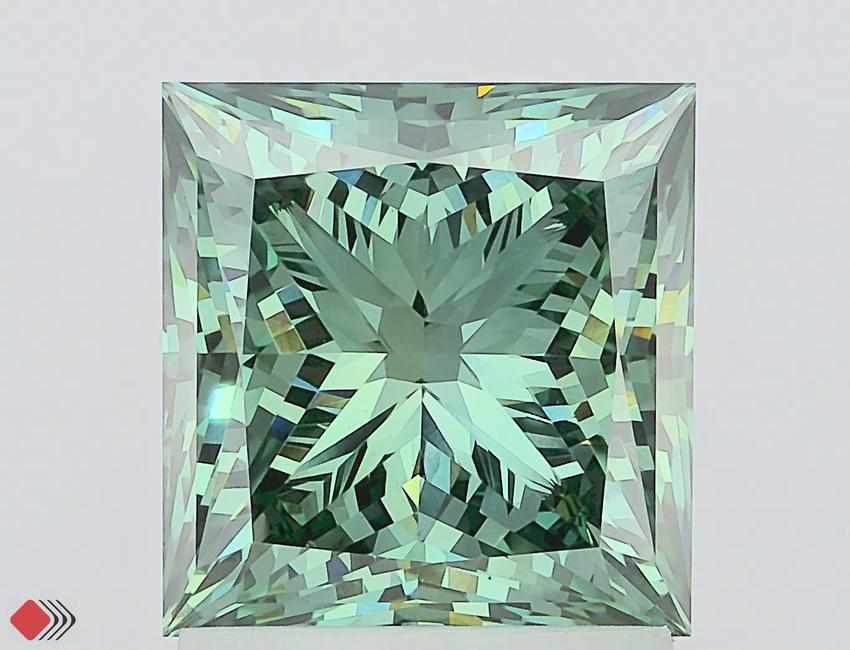 2.03 Ct. Fancy Vivid Green Princess Lab Grown Diamond