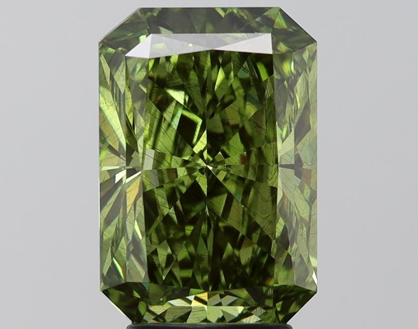 4.02 Ct. Fancy Vivid Green Radiant Lab Grown Diamond