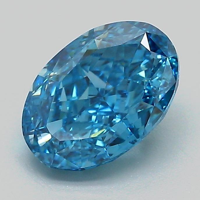 1.68 Ct. Fancy Vivid Blue Oval Lab Grown Diamond