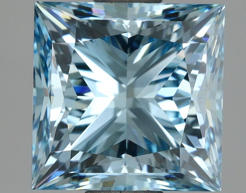 2.98 Ct. Fancy Vivid  Blue Princess Lab Grown Diamond