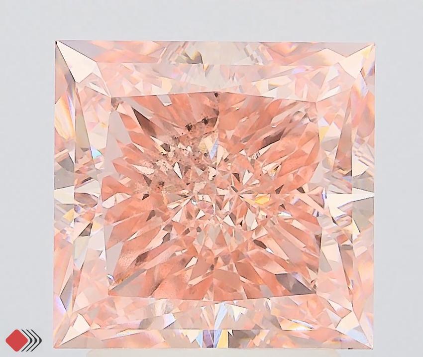 3.02 Ct. Fancy Vivid Pink Princess Lab Grown Diamond