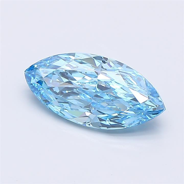 1.51 Ct. Fancy Vivid  Blue Marquise Lab Grown Diamond