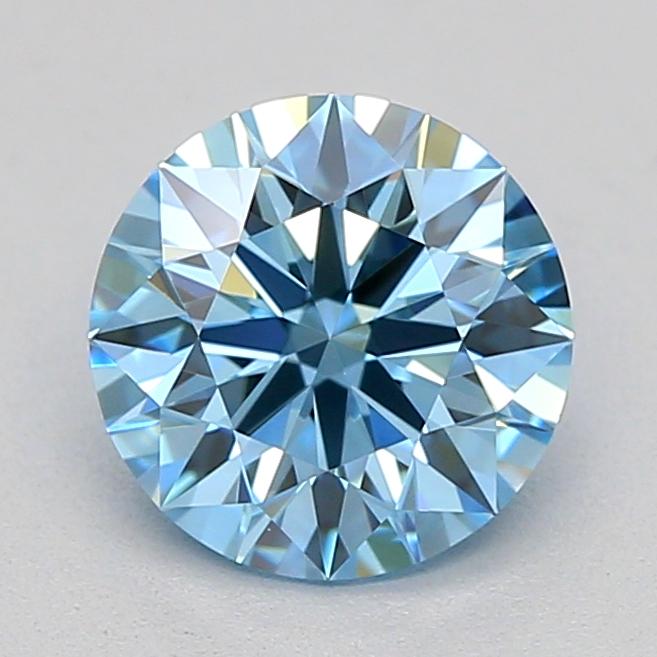 0.70 Ct. Fancy Vivid  Blue Round Lab Grown Diamond