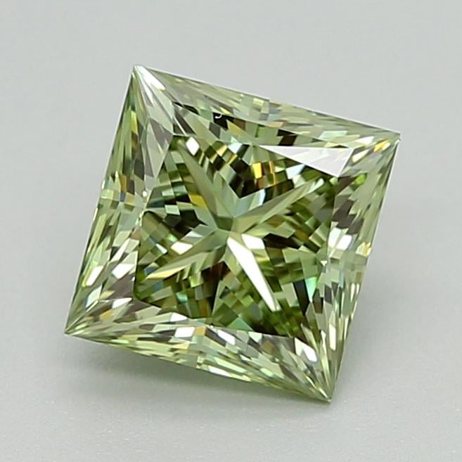 1.02 Ct. Fancy Vivid  Green Princess Lab Grown Diamond