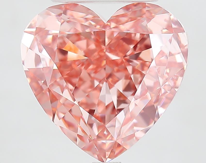 7.02 Ct. Fancy Vivid Pink Heart Lab Grown Diamond