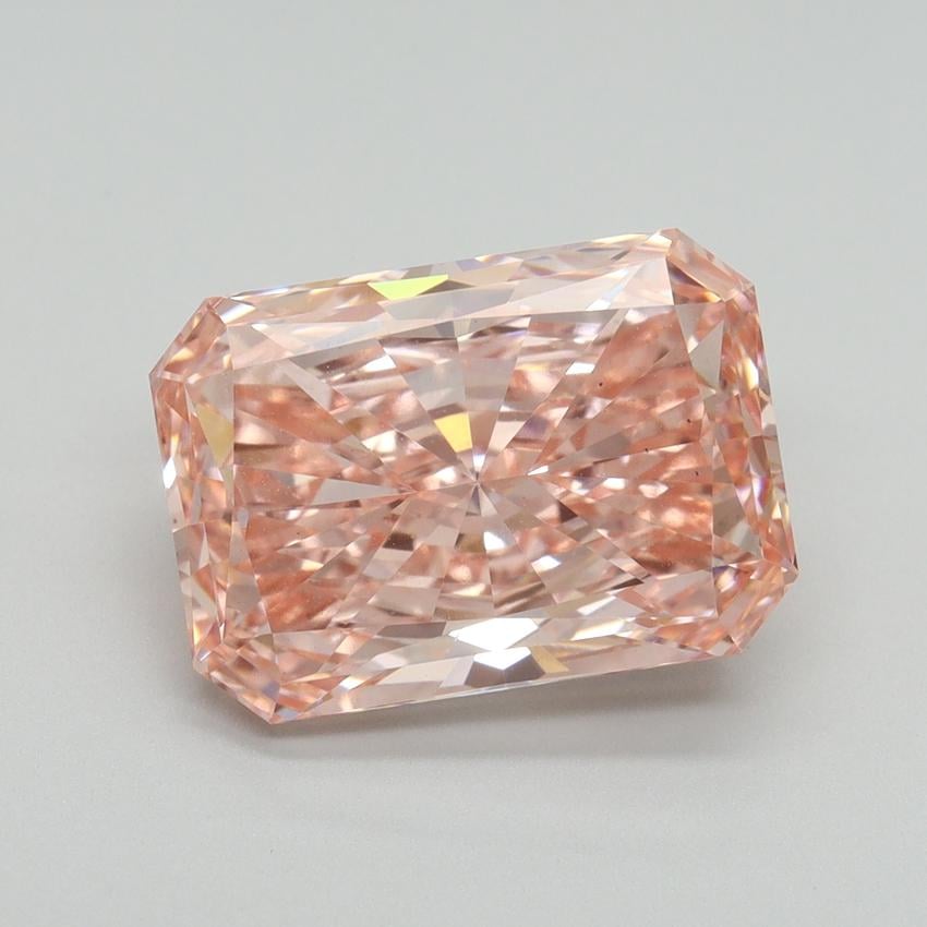 5.13 Ct. Fancy Vivid Pink Radiant Lab Grown Diamond