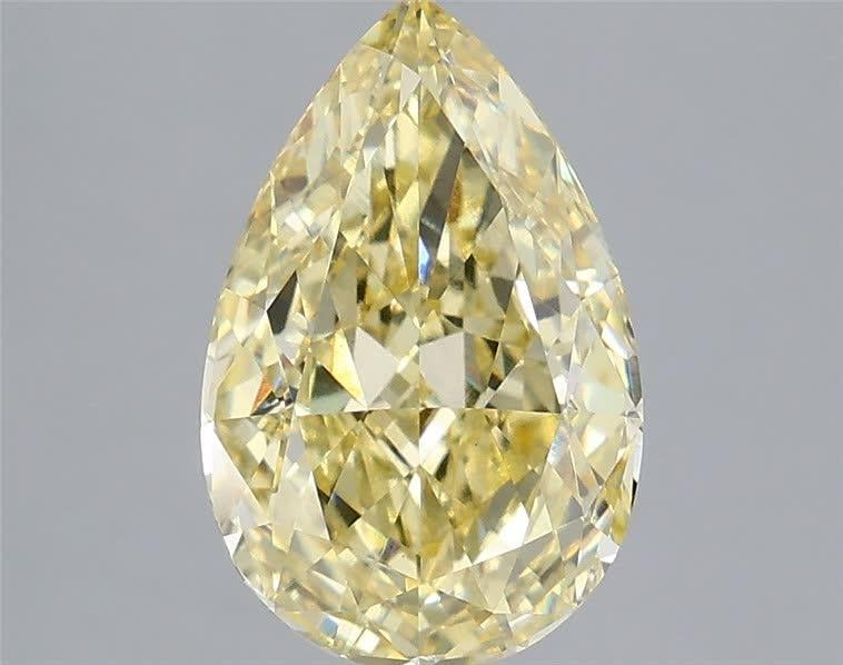 3.06 Ct. Fancy Intense Yellow Pear Lab Grown Diamond