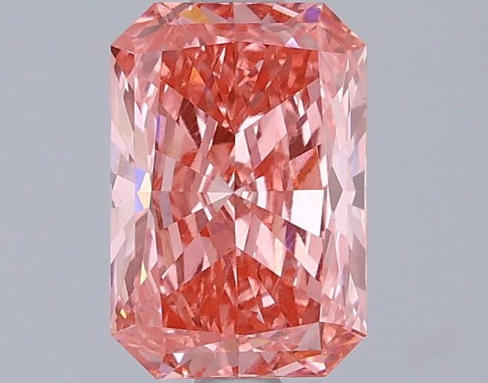 1.27 Ct. Fancy Vivid  Pink Radiant Lab Grown Diamond