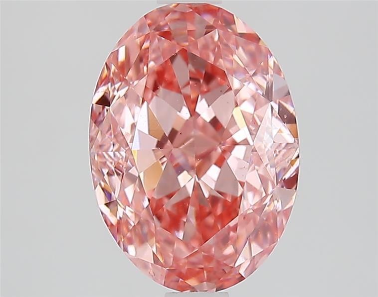 2.71 Ct. Fancy Vivid  Pink Oval Lab Grown Diamond