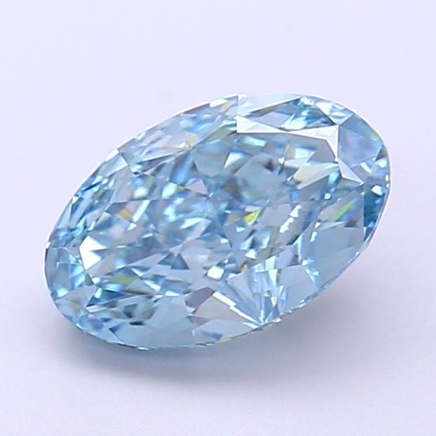 1.76 Ct. Fancy Vivid  Blue Oval Lab Grown Diamond