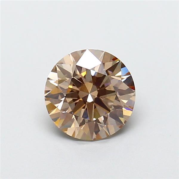 1.30 Ct. Light Brown Round Lab Grown Diamond