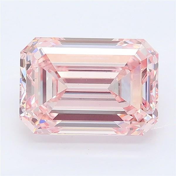3.01 Ct. Fancy Light Brownish Pink Emerald Lab Grown Diamond
