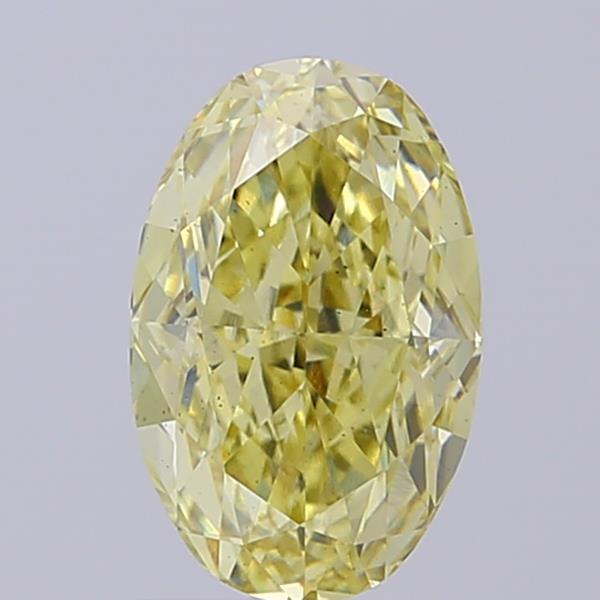 2.08 Ct. Fancy Yellow Oval Lab Grown Diamond