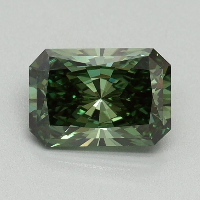 1.02 Ct. Fancy Vivid Pacific Green Radiant Lab Grown Diamond