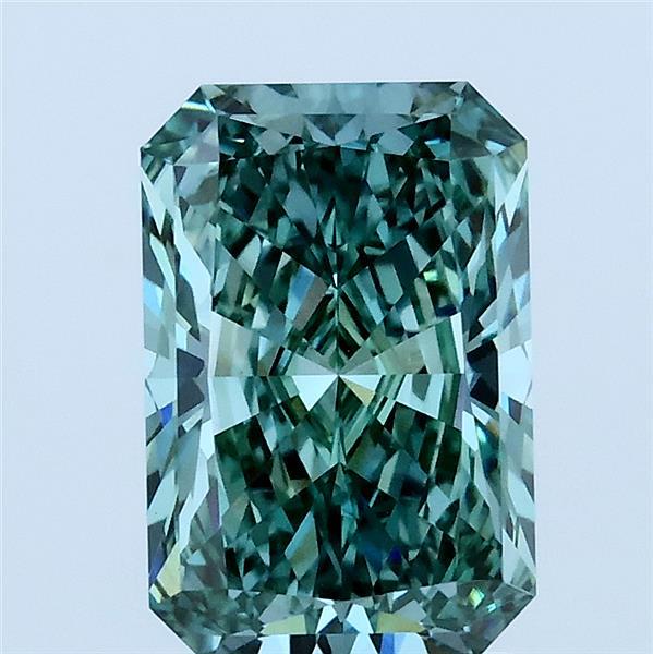 2.01 Ct. Fancy Vivid Green Radiant Lab Grown Diamond