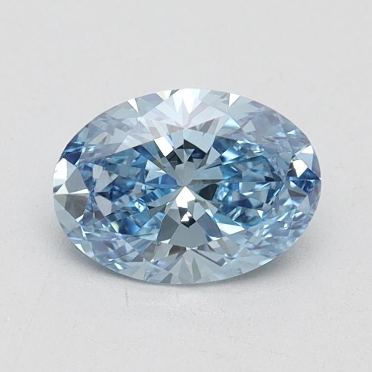 0.77 Ct. Fancy Vivid Blue Oval Lab Grown Diamond
