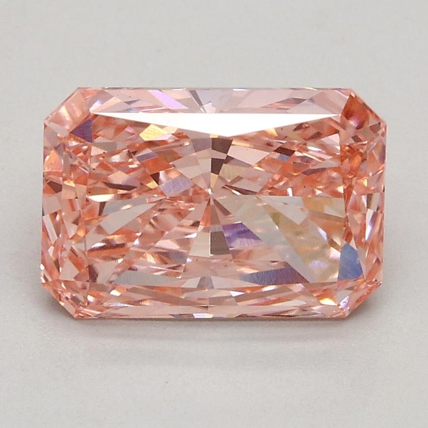 1.68 Ct. Fancy Intense Pink Radiant Lab Grown Diamond