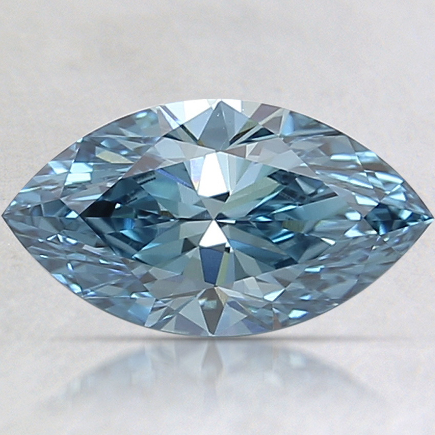 1.43 Ct. Fancy Vivid Blue Marquise Lab Created Diamond