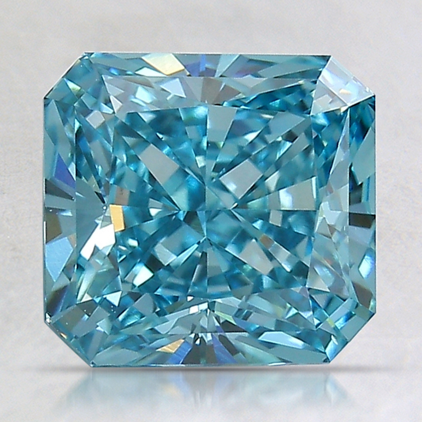 3.17 Ct. Fancy Vivid Blue Radiant Lab Created Diamond