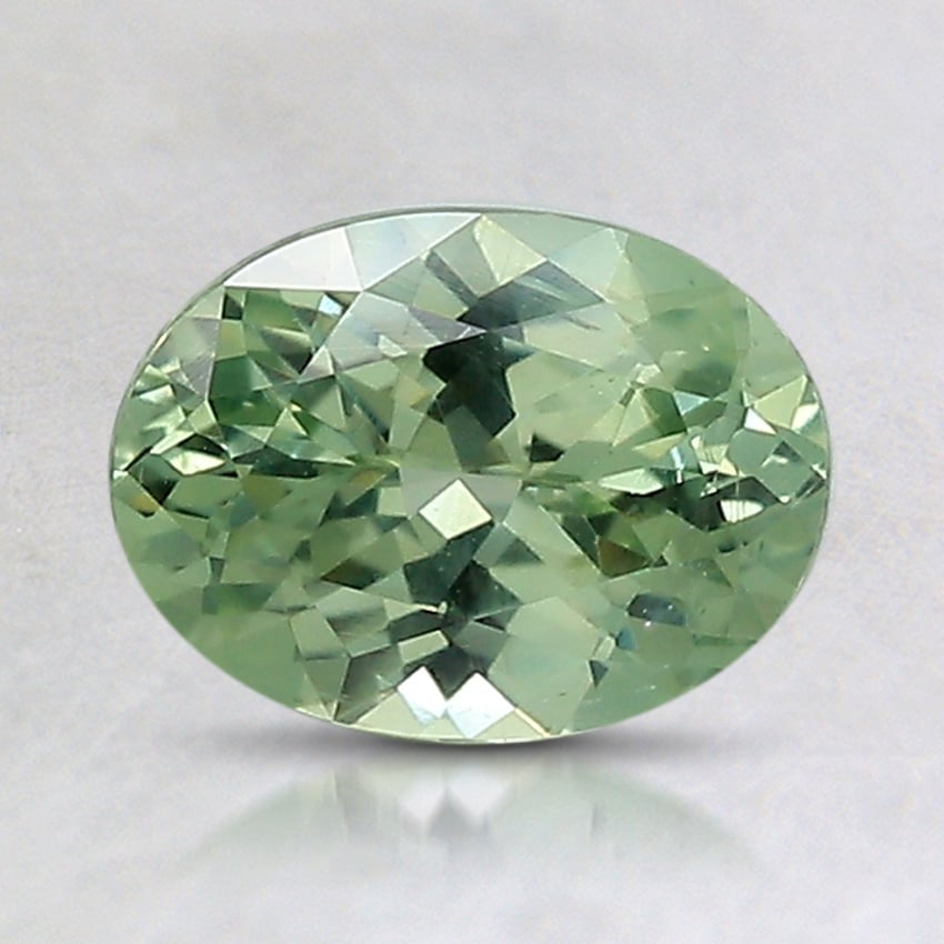 7.8x5.8mm Unheated Green Oval Montana Sapphire