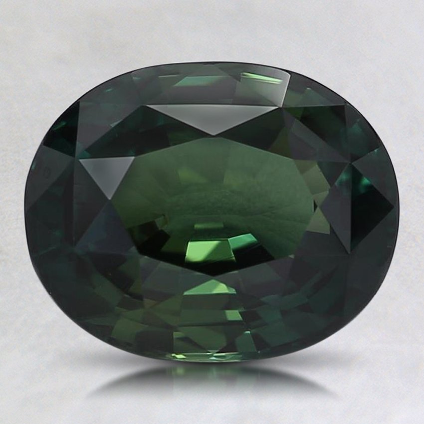 9x7.2mm Teal Oval Sapphire