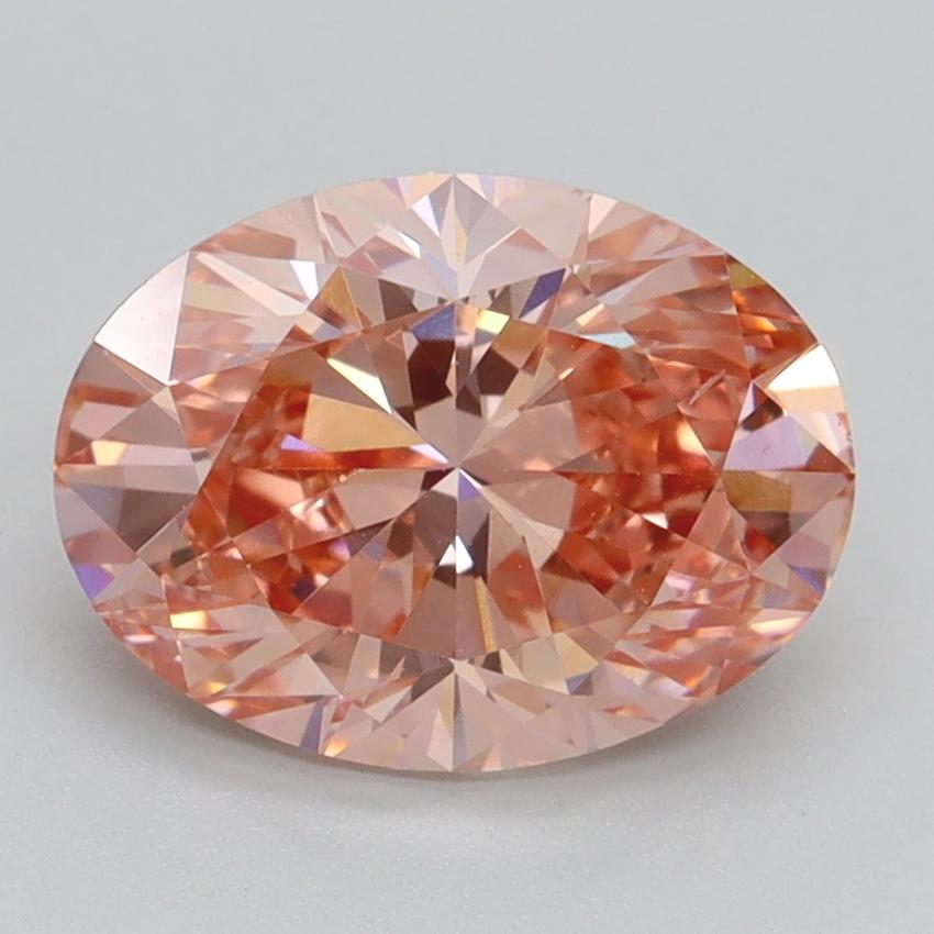 2.34 Ct. Fancy Vivid Pink Oval Lab Grown Diamond